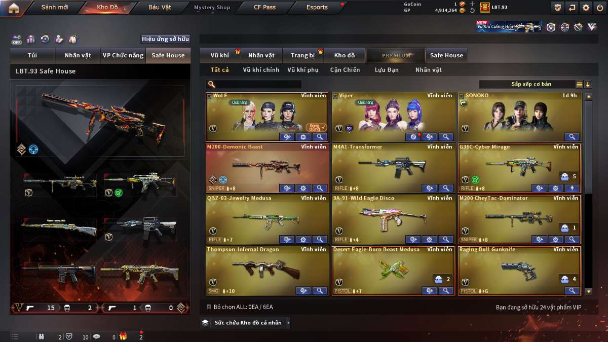 shop acc cf uy tin gia re